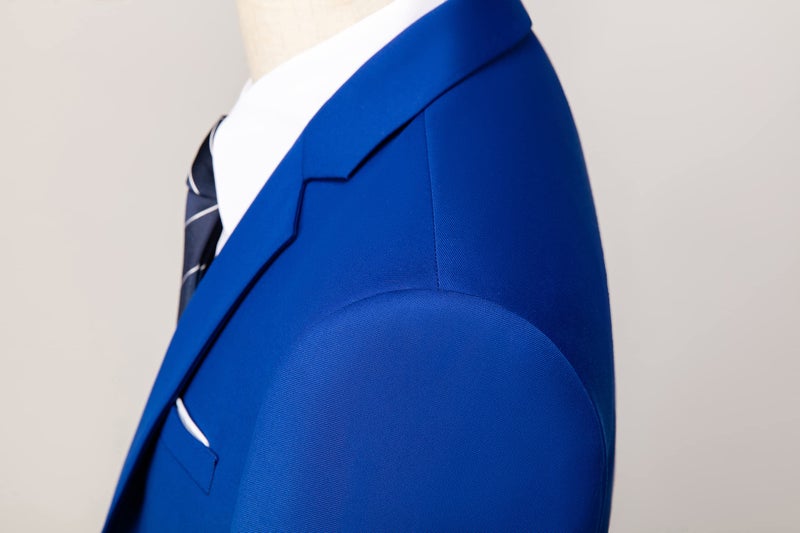 UNINUKOO Mens Suit Jacket Slim Fit Sport Coat 1 Button Notched Lapel Casual Fashion Dress Blazer for Men US Size 34 Royal Blue - Image 3